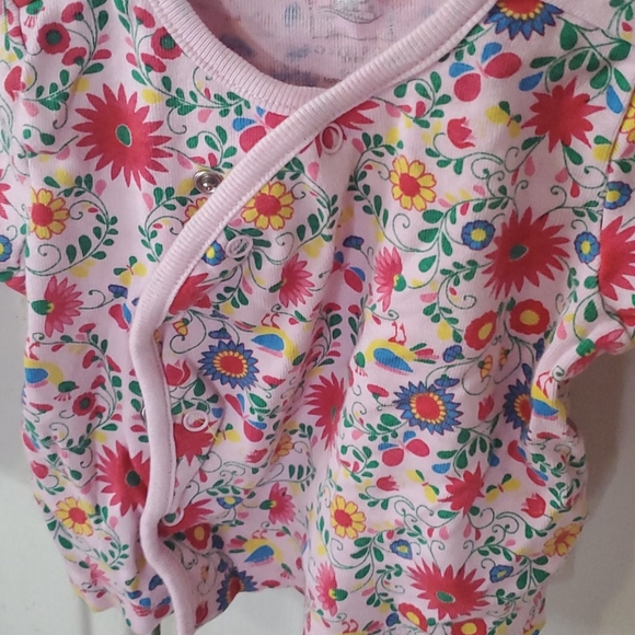 Flower print baby girl set pants and long top - Picture 3 of 6